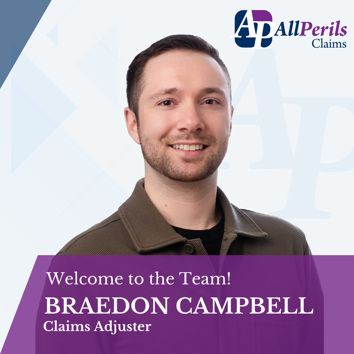 Welcome Braedon Campbell to All Perils! - All Perils Claims
